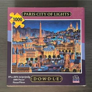 Paris City of Lights 1000-Piece Jigsaw Puzzle - Blue & Purple